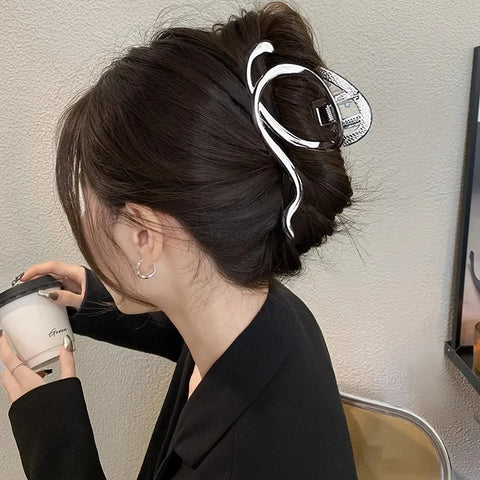Trendy Metal Hair Claws – Geometric Star Hairpins & Hairgrips