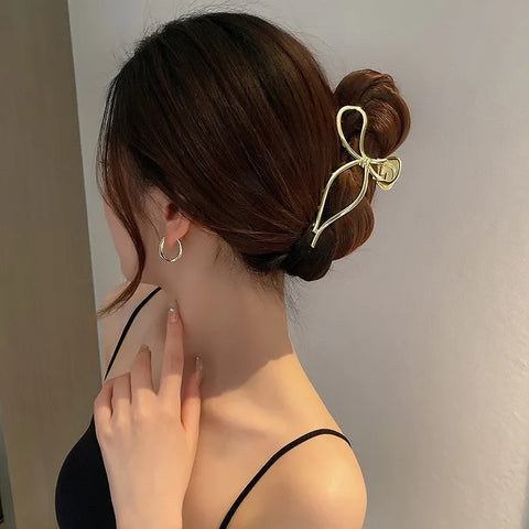Trendy Metal Hair Claws – Geometric Star Hairpins & Hairgrips