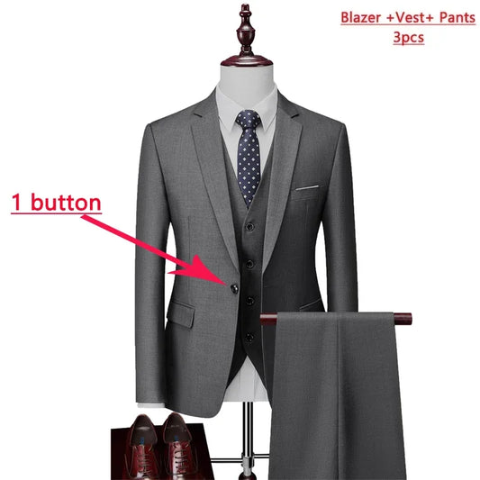 Men’s High-Quality Office Vest – Perfect for Weddings & Groomsmen