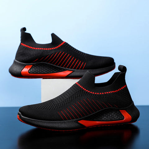 Men’s Mesh Sock Slip-On Sneakers – Breathable Lightweight Running Shoes